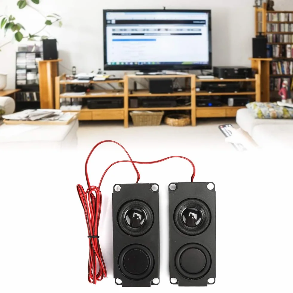 Altoparlante Fai Da Te 5W 8Ohm Nero Abs - Bassi Pesanti Portatili Per Cavità Audio 40Mm Doppio Altoparlante Magnetico Per Monitor Tv