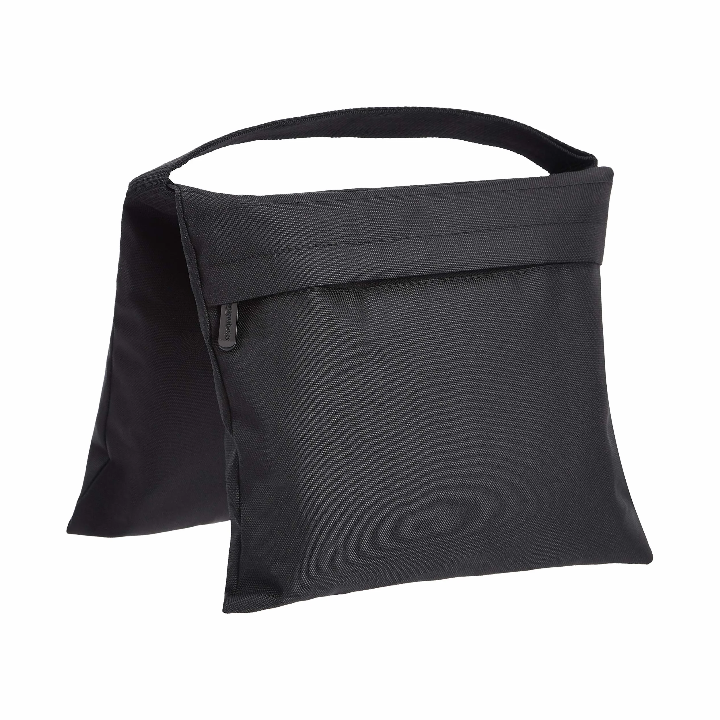 Amazon Basics Set di 4 Sacchi di Sabbia Fotografici Vuoti per Supporti di Luce, Riflettori, Softbox e Studio Fotografico, Carico Massimo 9kg - Nero