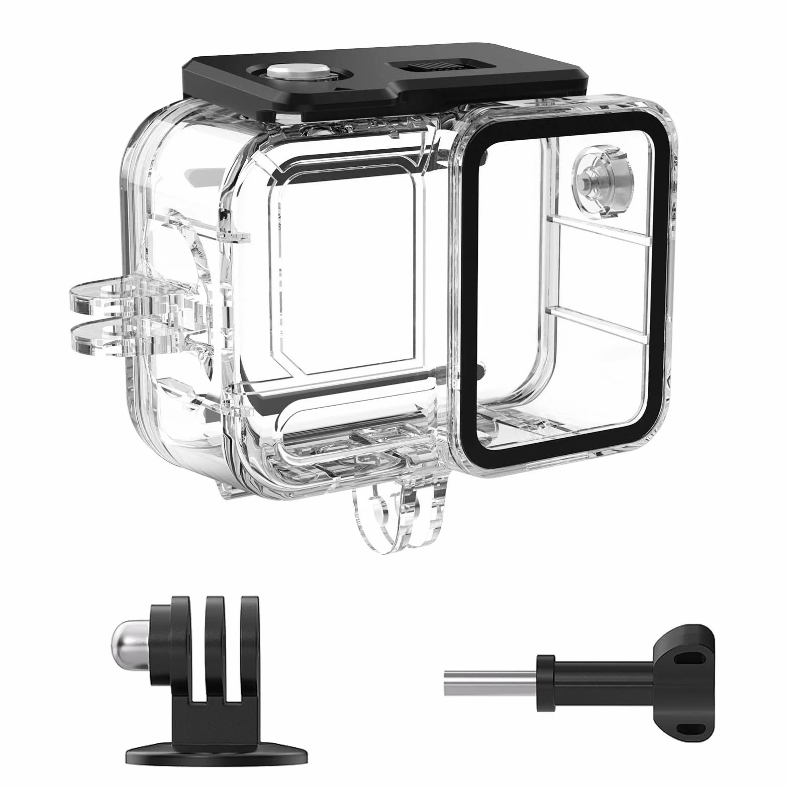 Custodia subacquea da 45 m per Insta360 Ace Pro 2, custodia protettiva impermeabile, custodia protettiva per accessori per action camera Insta360 Ace Pro, con adattatore e vite di fissaggio