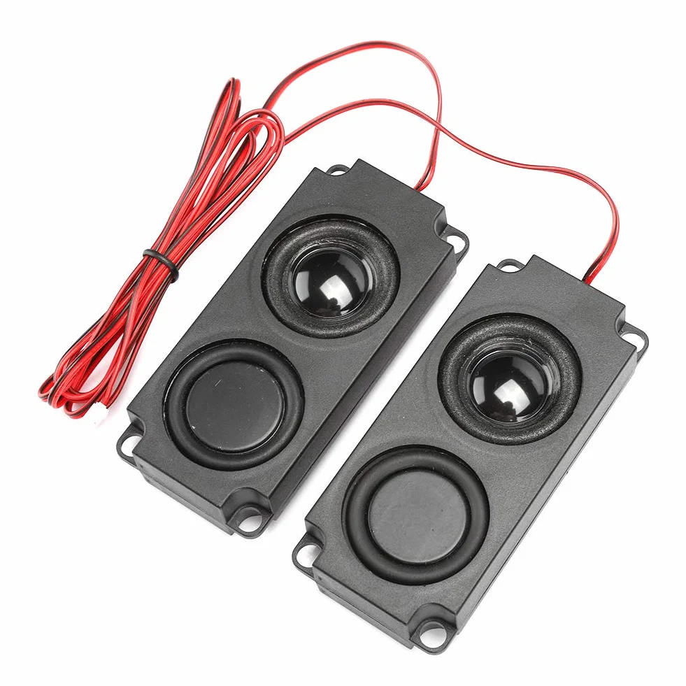 Altoparlante Fai Da Te 5W 8Ohm Nero Abs - Bassi Pesanti Portatili Per Cavità Audio 40Mm Doppio Altoparlante Magnetico Per Monitor Tv