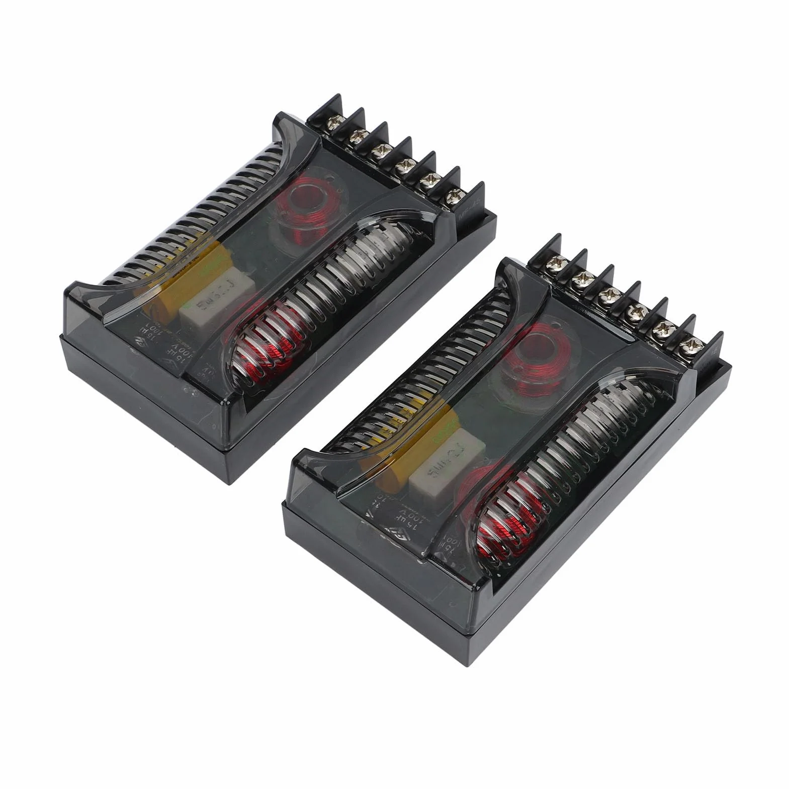 Akozon 2 PCS Crossover Audio per Auto a Doppio Canale con Protezione da Sovracorrente Progettato Universalmente