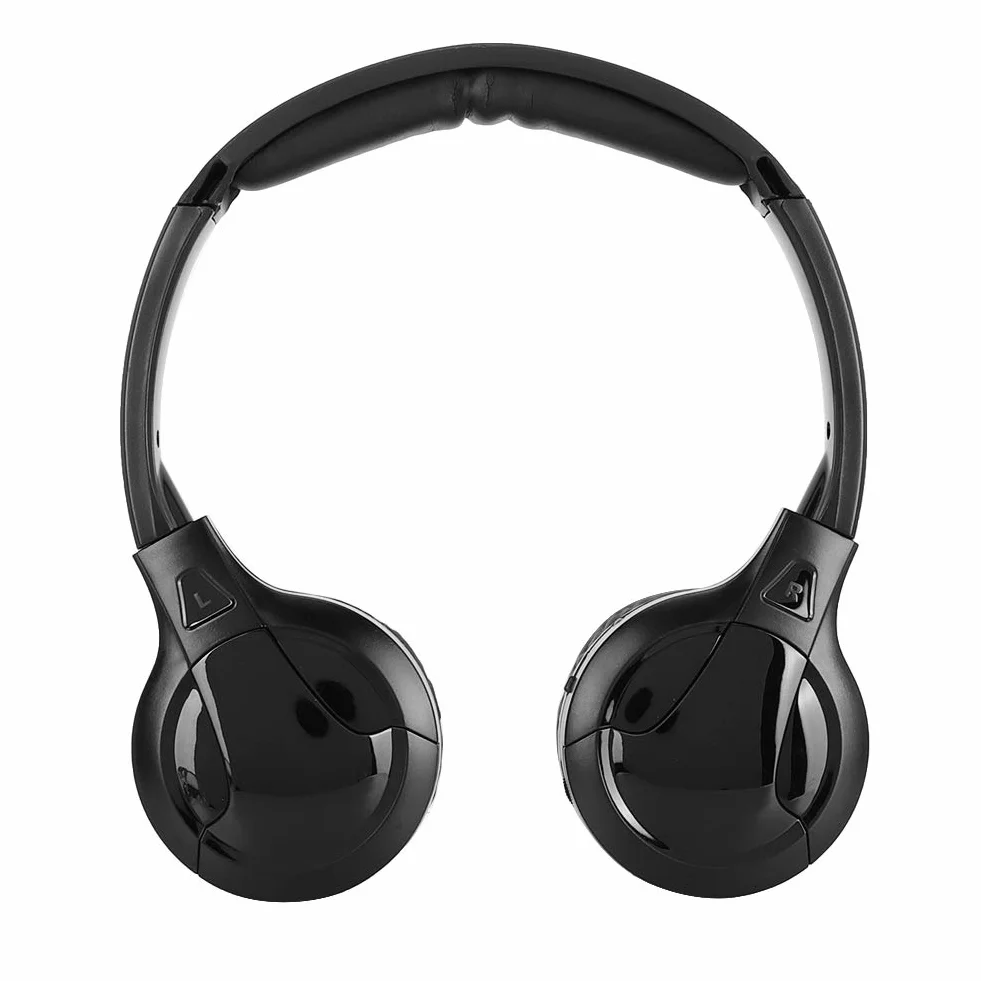 Keenso Auricolari per Auto Cuffie Senza Fili, Auricolari Stereo a 2 Canali Stereo a Infrarossi Senza Fili per Poggiatesta per Auto DVD