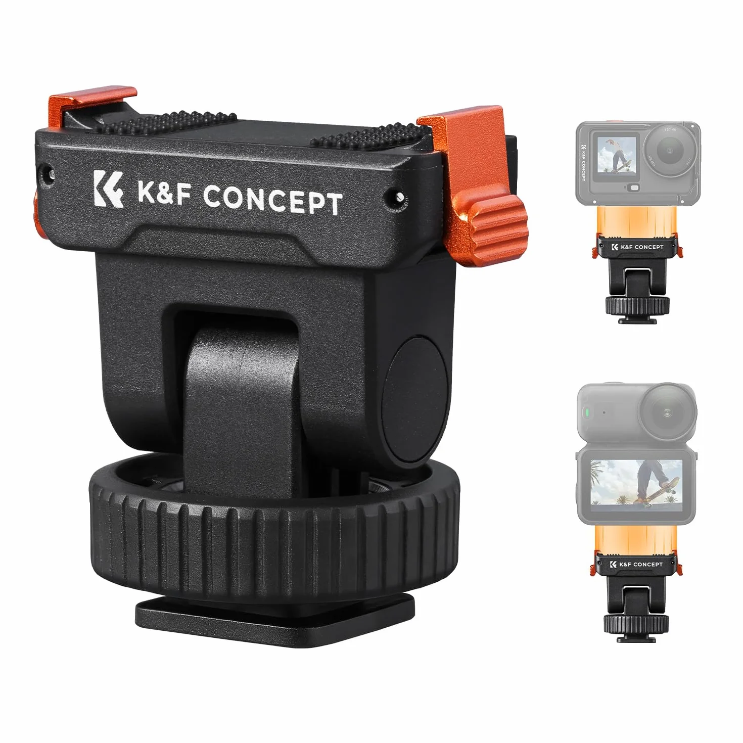 K&F CONCEPT Supporto a slitta fredda in plastica compatibile con DJI Osmo Nano/Osmo Action 6, supporto magnetico a sgancio rapido per action camera, adattatore treppiede con connettore a slitta calda