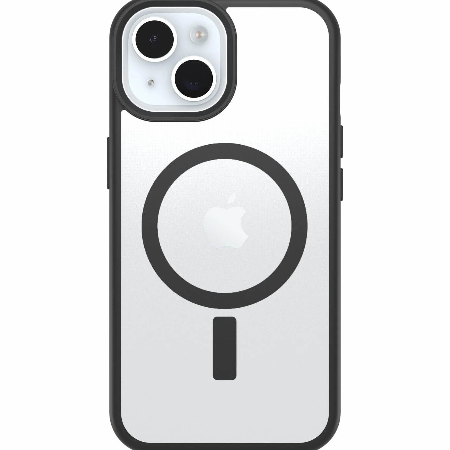 OtterBox React Series MagSafe Cover per iPhone 17e, 16e, 15, 14, 13, resistente a shock e cadute fino, cover ultrasottile, testata a norme MIL-STD 810G, Trasparente, Nero