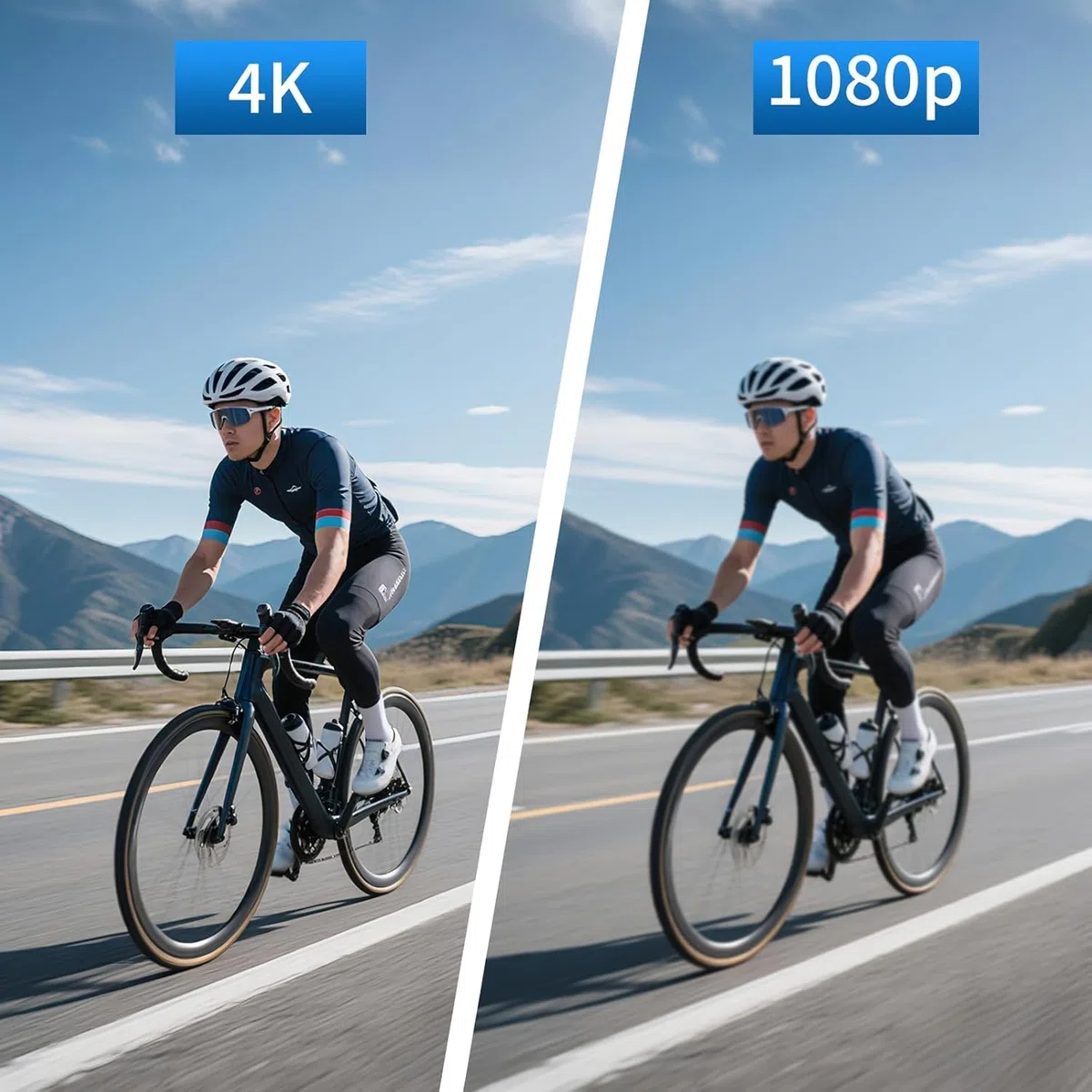 Action Camera 4K, fotocamera con scheda di memoria da 64 GB, videocamera Vlogging con supporto per casco, mini cam con clip a molla, registrazione POV a mani libere, registratore DV per viaggi