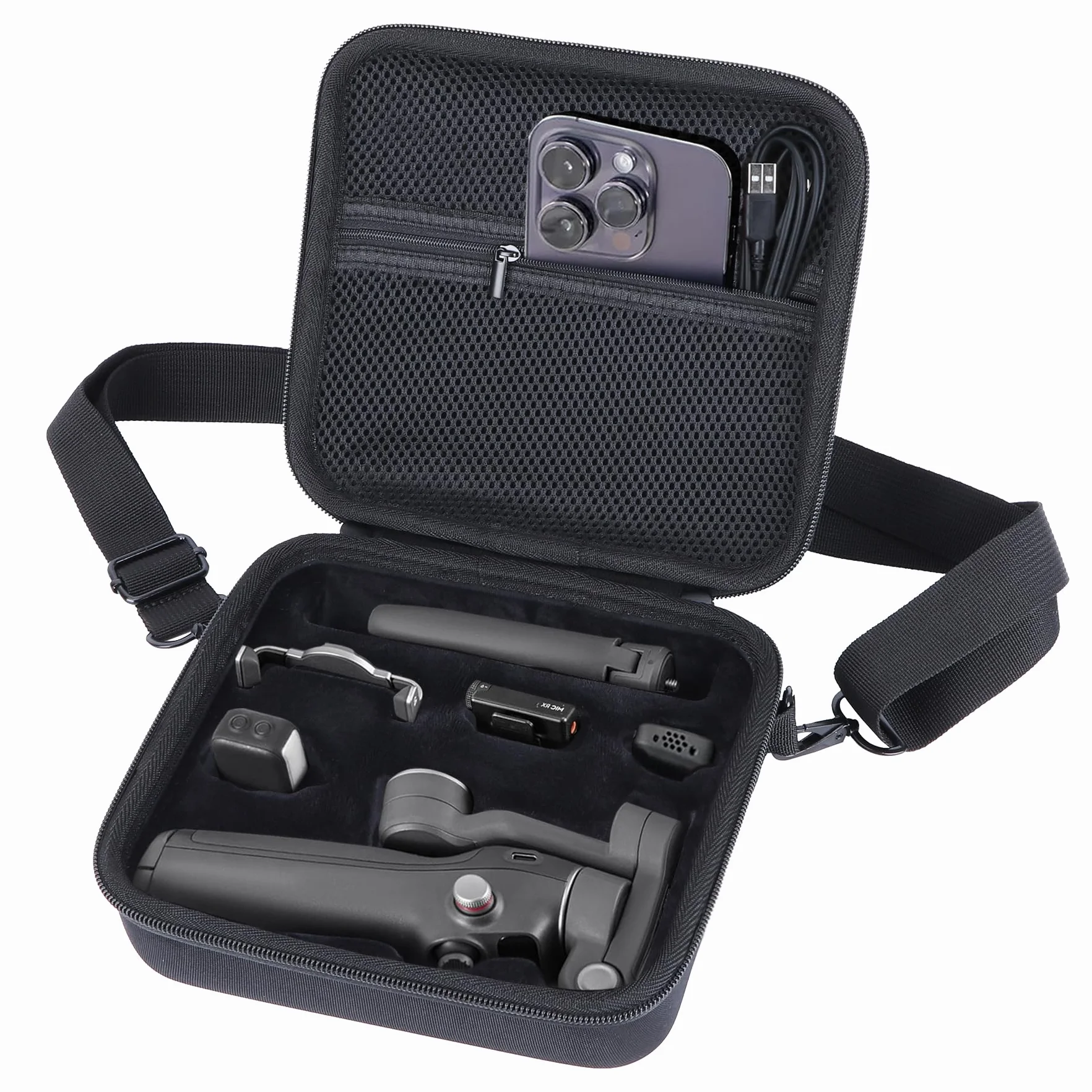 Duro Protettiva Custodia Compatibile con DJI Osmo Mobile 8/7 / 7P Stabilizzatore (Nero)