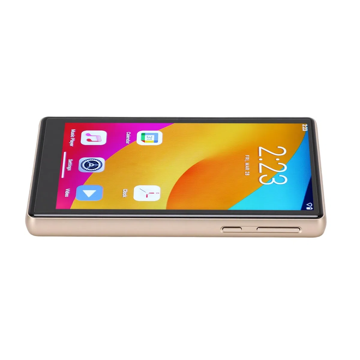 ANGGREK Lettore MP3 con Schermo Touch, Lettore Musicale con Display HD da 5,0 Pollici, 4GB RAM, 64GB, Bluetooth 5.0, WiFi, Radio FM, per Studenti e Viaggiatori, per L’uso di Audiolibri e (GOLD)