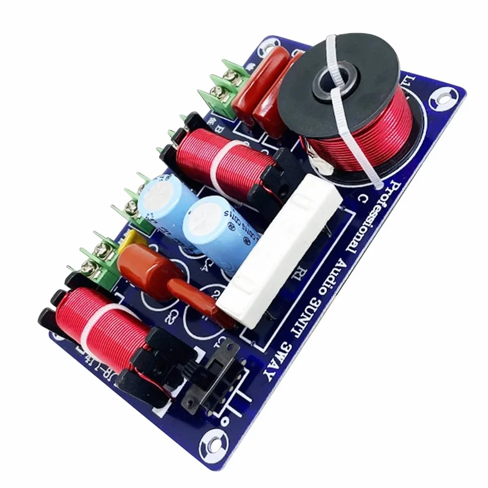 2 pezzi a 3 vie, 250 W, 850/5200 Hz, divisore di frequenza fai da te, circuito di filtraggio, bassi medi, HiFi, stereo audio, crossover durevole, 500701832