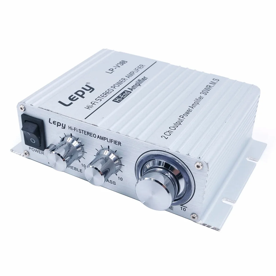 DollaTek LP-V3S 25Wx2 Amplificatore + Protezione Ritardata HiFi con Alimentazione 5A Compatibile con Computer, Cellulari o Lettori MP3 DAC ecc - Argento