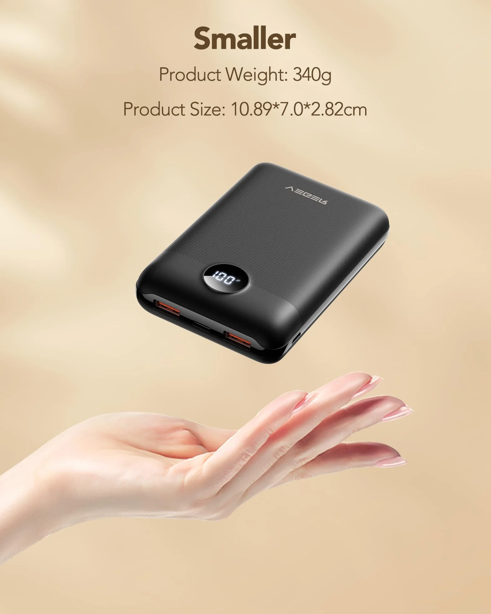 VEGER Power Bank 20000mAh, 22,5W Caricatore Ricarica Rapida PD3.0 QC4.0, USB C Caricabatterie Portatile Piccolo Powerbank Display a LED compatibile con iPhone iPad Android Huawei Xiaomi Tablet ecc