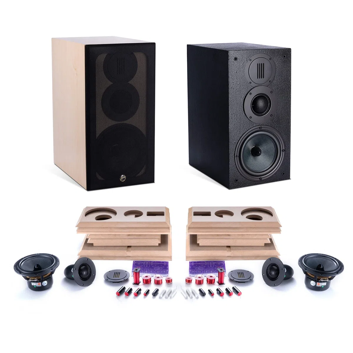 HiVi-Swans Coppia di altoparlanti passivi da scaffale fai da te, 3 vie, altoparlante, potenza di picco 120 Watt, per home theater, per surround o frontale