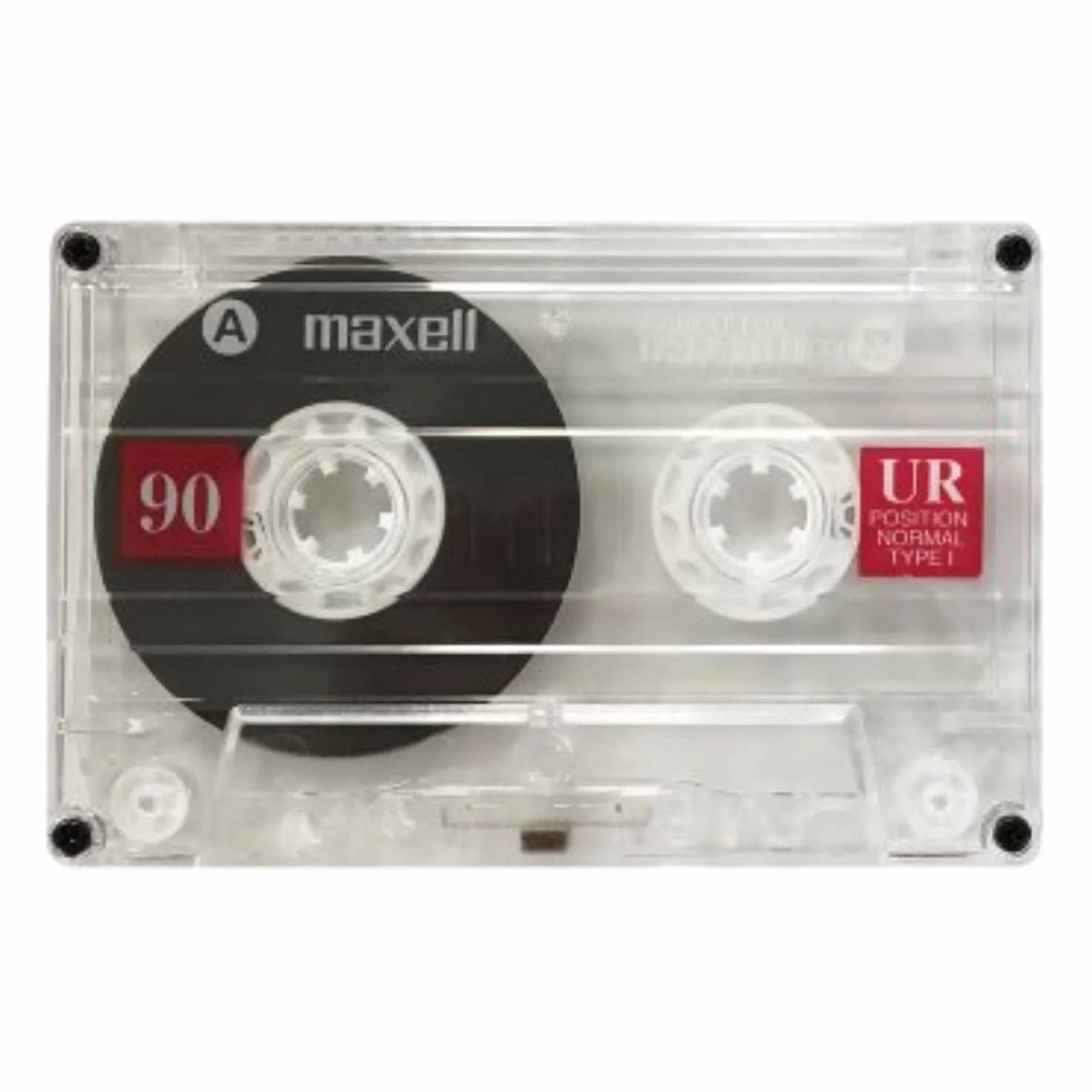 Maxell 108562 UR-90 5PK - Cassette audio a polarizzazione normale, 90 minuti con custodie, confezione da 5