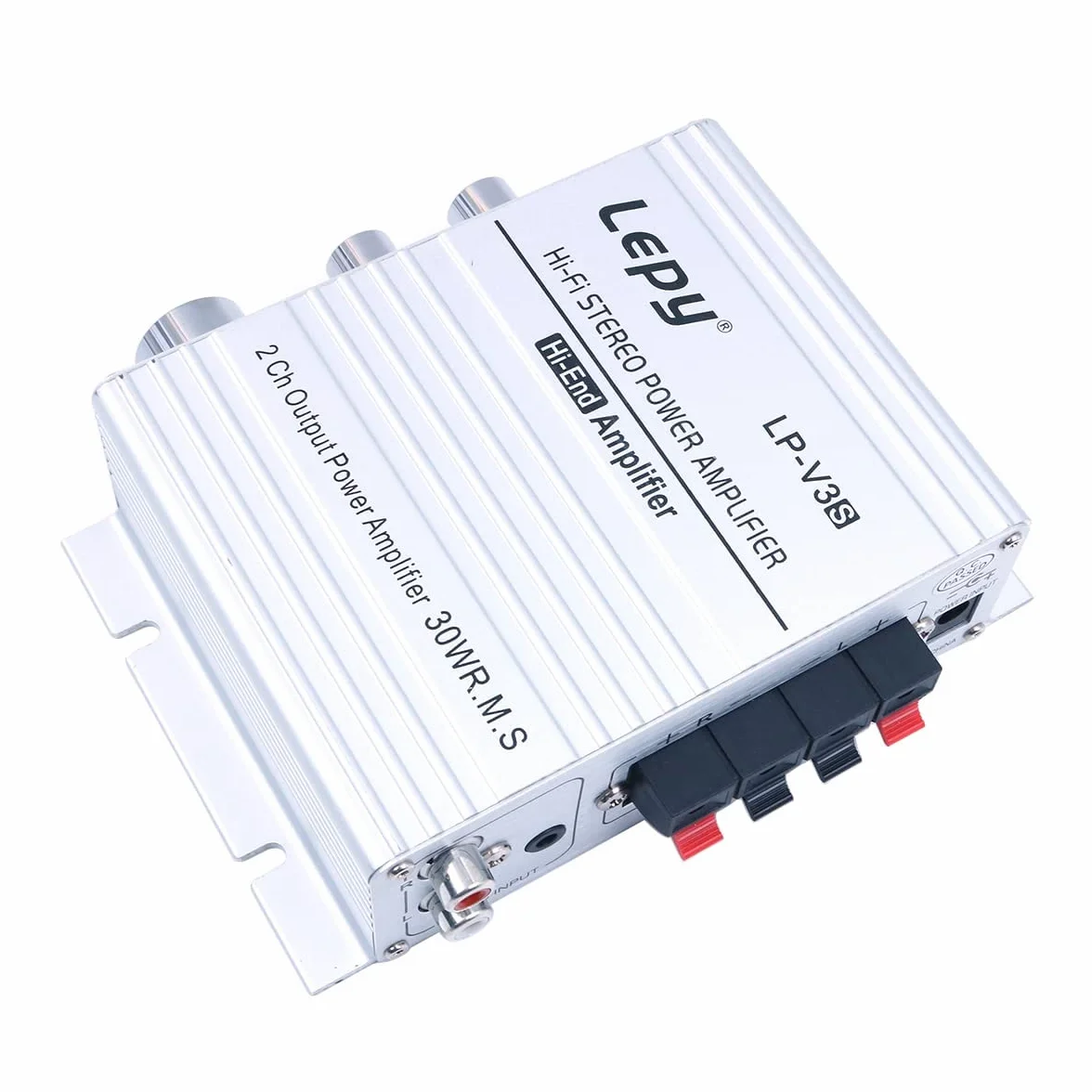 DollaTek LP-V3S 25Wx2 Amplificatore + Protezione Ritardata HiFi con Alimentazione 5A Compatibile con Computer, Cellulari o Lettori MP3 DAC ecc - Argento