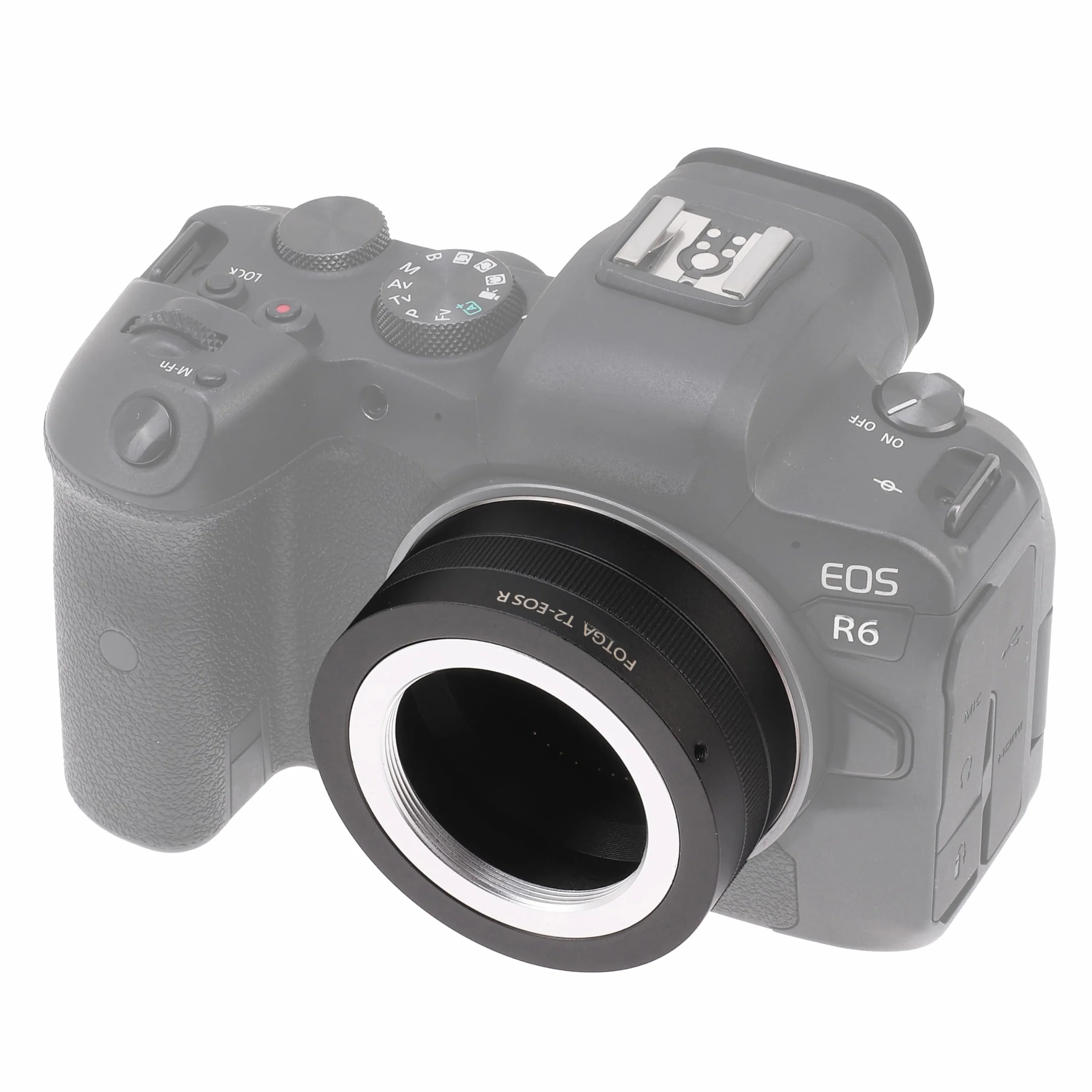 FOTGA T2-EOSR - Anello adattatore per obiettivo T2 T a fotocamera R3 R5 R5C R6 Mark II R7 R8 R10 R50 R100 RP, compatibile con fotocamere mirrorless Canon EOS R Mount