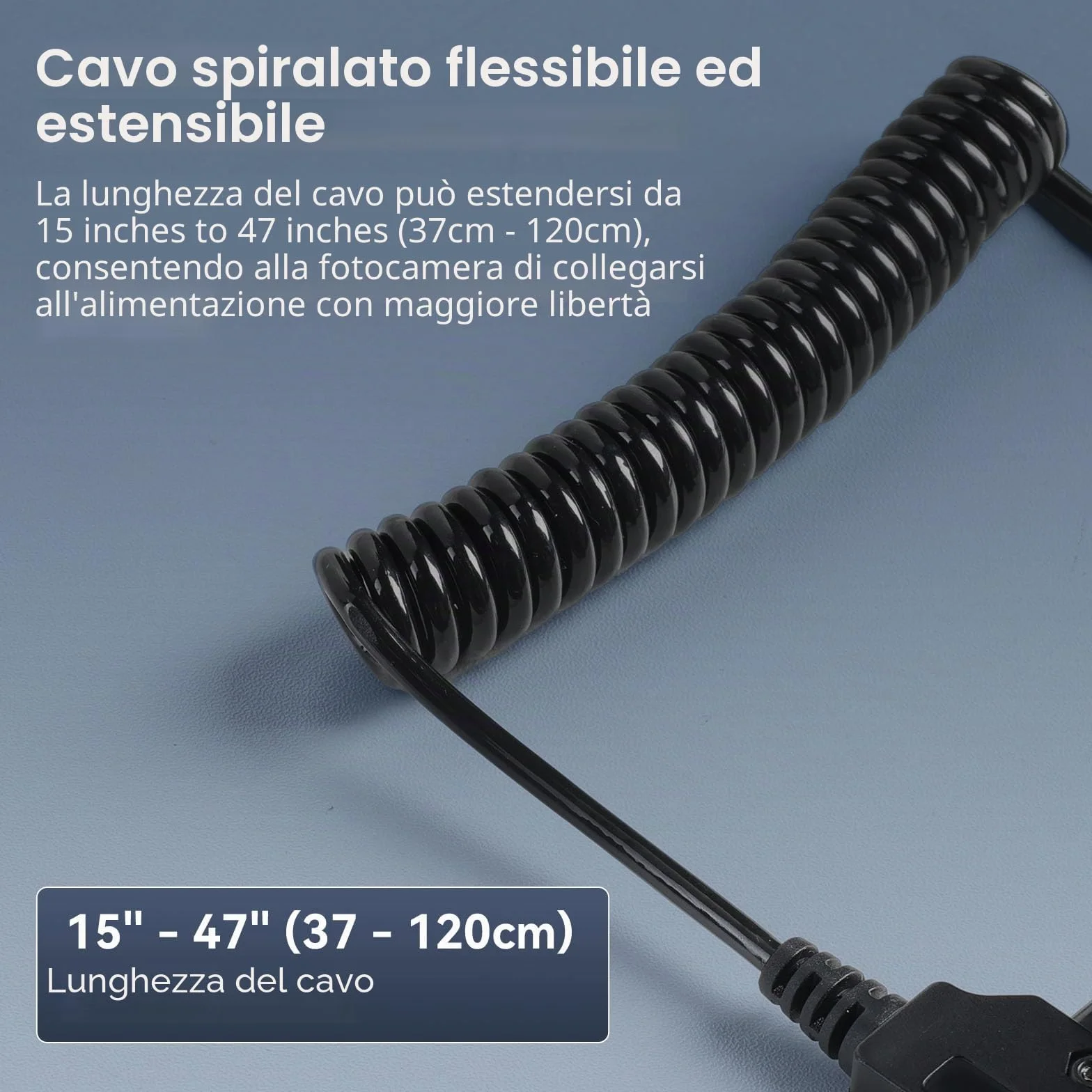 SMALLRIG D-TAP Cavo di Alimentazione a Spirale per Blackmagic Pocket Cinema Camera 4K / 6K per Batteria V Mount/Gold Mount, Weipu SF6 2 pin Femmina a P Tap, Lunghezza 15"-47" - 4761