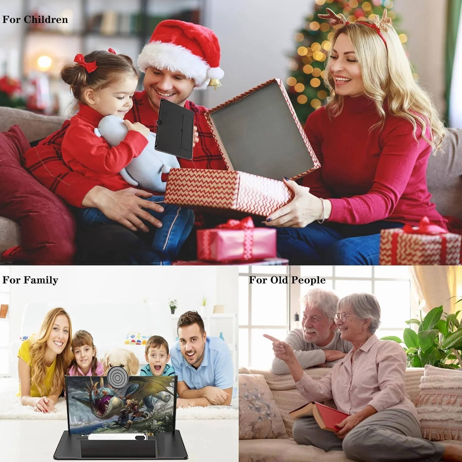 Amplificatore schermo telefono 14 Zoll, 3D HD Lente di ingrandimento per la visione di video, pieghevole Lente di ingrandimento per alle smartphone