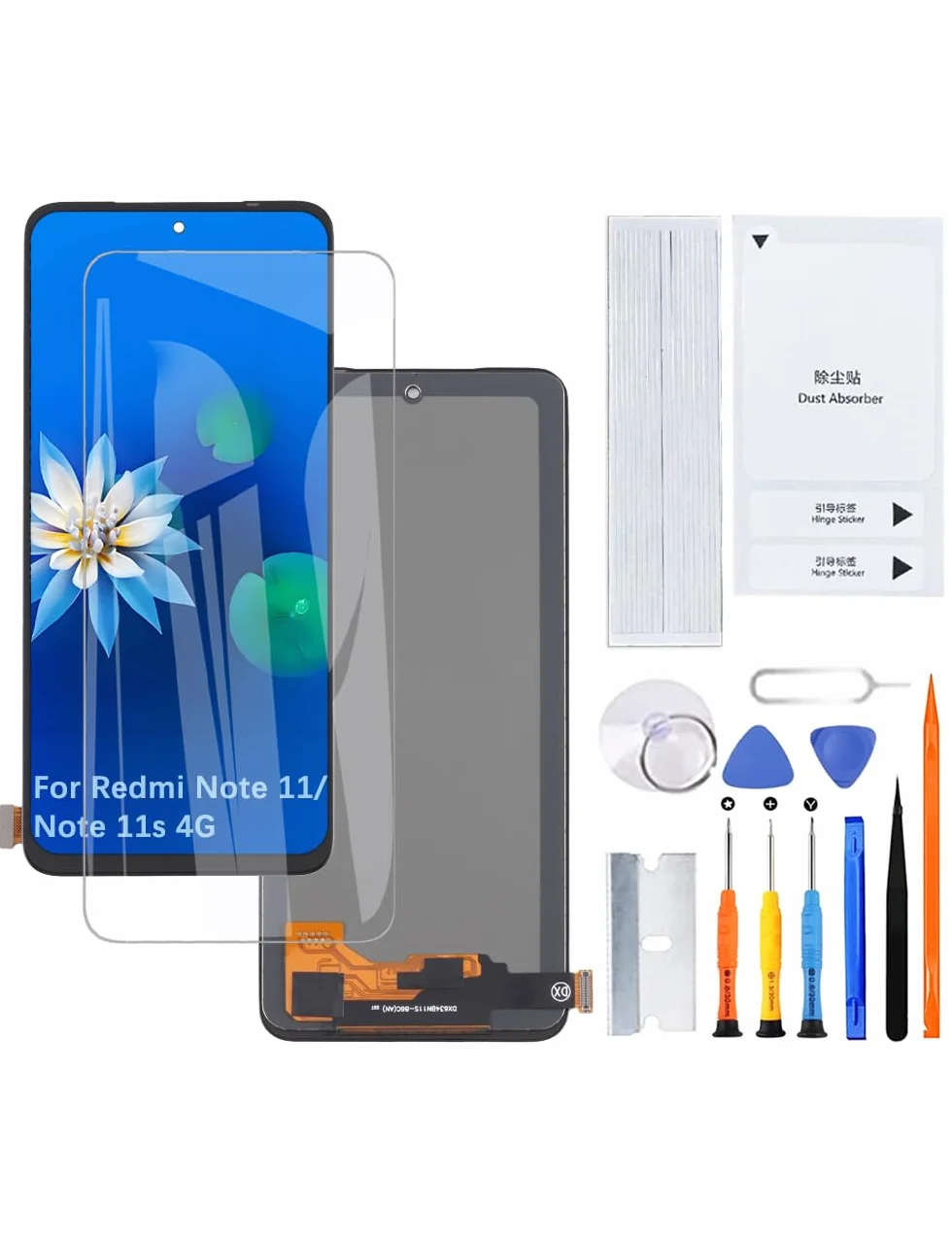 H&LYCYJ Schermo Display per Xiaomi Redmi Note 11/Note 11s 4G TFT 2201117TG 2201117TI 2201117SY 2201117SL LCD Schermo di Ricambio Assembly con kit