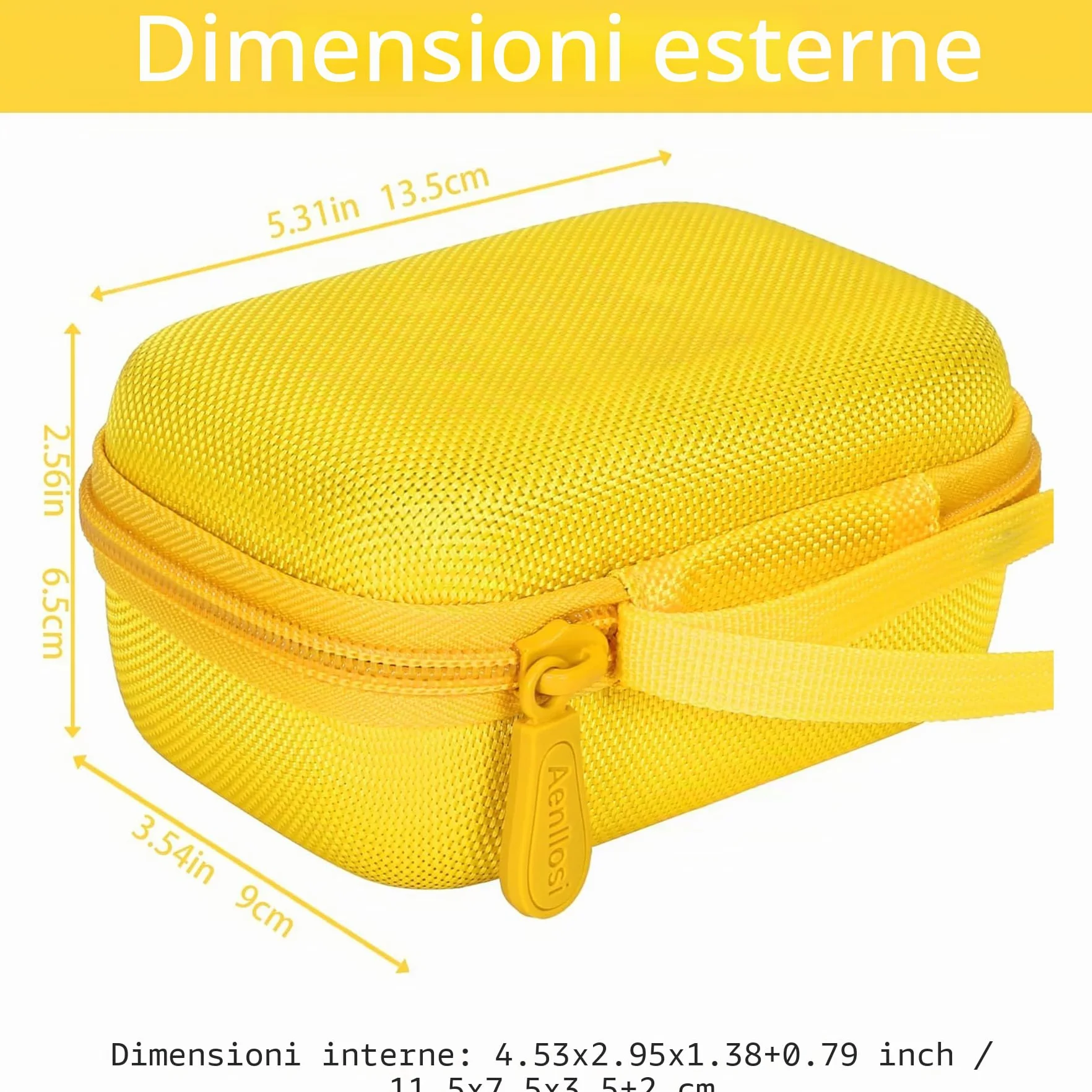 Aenllosi Custodia Rigida da Viaggio Compatibile con la Kodak PIXPRO WPZ2 Fotocamera Digitale, Custodia Protettiva per Kodak Fotocamera Compatta(Giallo, Solo Custodia)