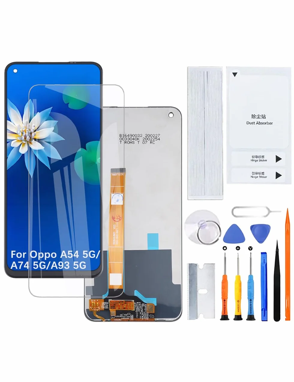 H&LYCYJ Display Schermo per Oppo A54 5G/A74 5G/A93 5G CPH2195 OPG02 PCGM00 PEHT00 LCD Schermo Sostituzione Assembly con kit