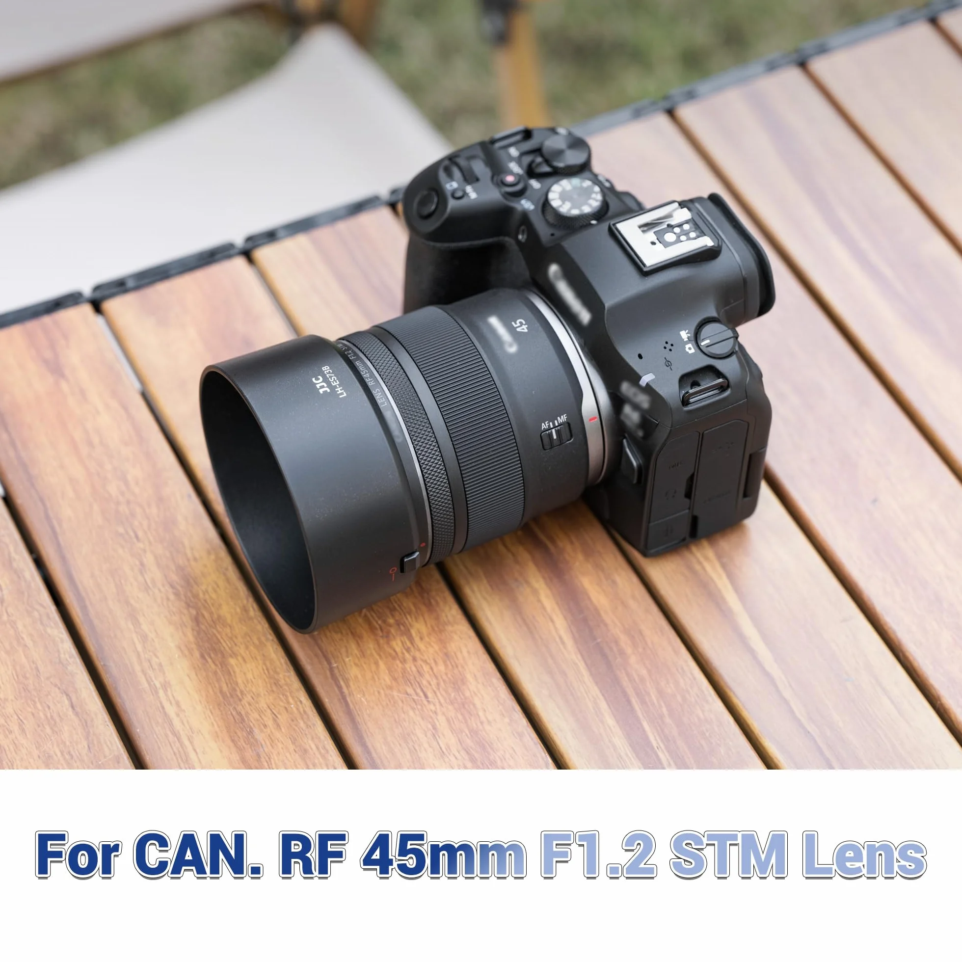 JJC ES73B - Paraluce a baionetta compatibile con obiettivo Canon RF 45 mm F1.2 STM, paraluce reversibile sostituisce Canon ES-73B