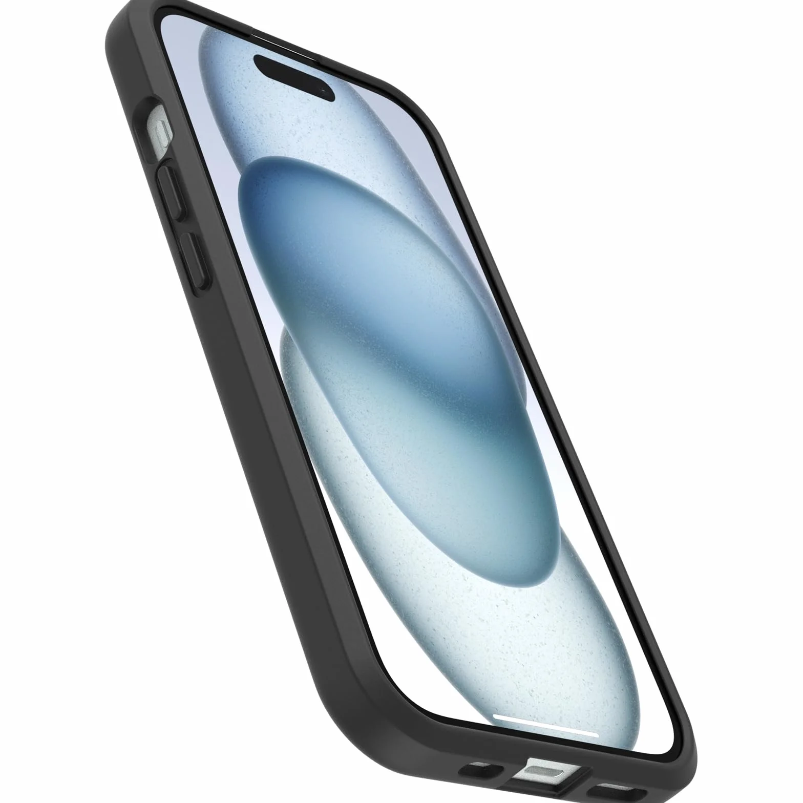 OtterBox React Series MagSafe Cover per iPhone 17e, 16e, 15, 14, 13, resistente a shock e cadute fino, cover ultrasottile, testata a norme MIL-STD 810G, Trasparente, Nero