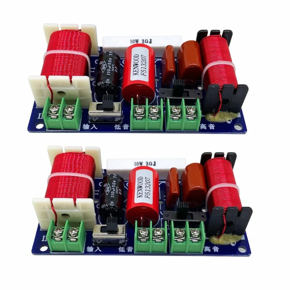 2 Pezzi A 2 Vie 250W 2500Hz-3000Hz Divisore di Frequenza Circuito Filtro Altoparlante Fai da Te Home Theater Basso HiFi Audio Stereo Crossover Facile Installazione Facile da Usare