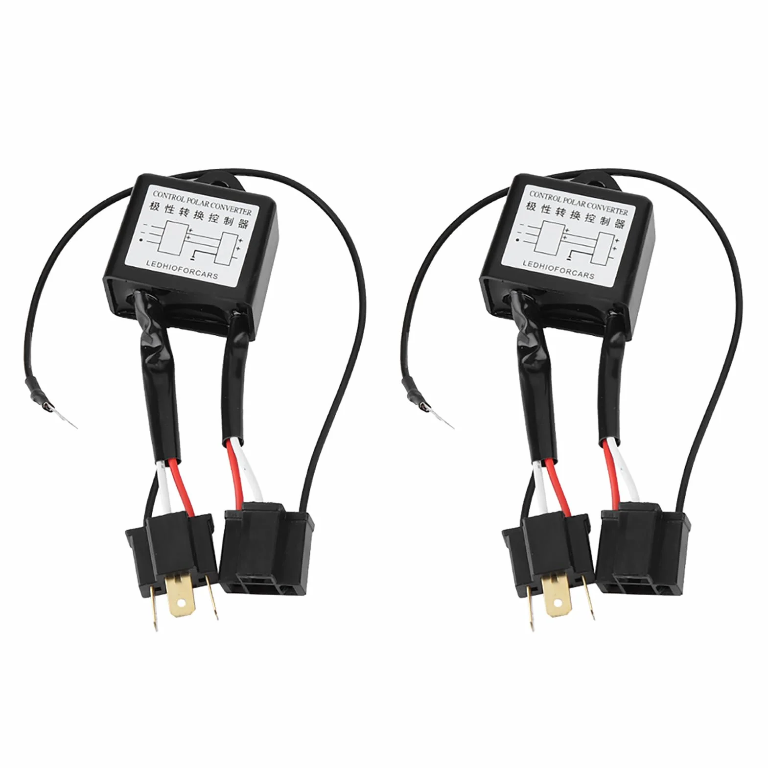 2 pezzi Invertitore di Polarità LED Convertitore Negativo Polare, Convertitore Negativo a LED, Adattatore a Switch Negativo Polare Invertito Polarità per H4