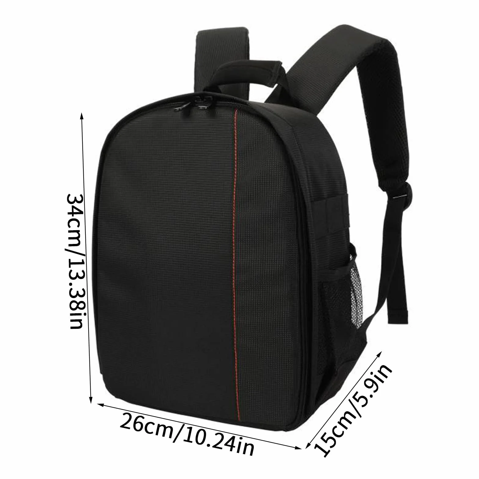 Zaino per Fotocamera, Inserto Imbottito, Borsa per Macchina da Viaggio Portabl con Supporto Treppiede, Zaino Fotografia per Fotocamere Slr Dslr Cano N Nikon Fuji Sony, Nero