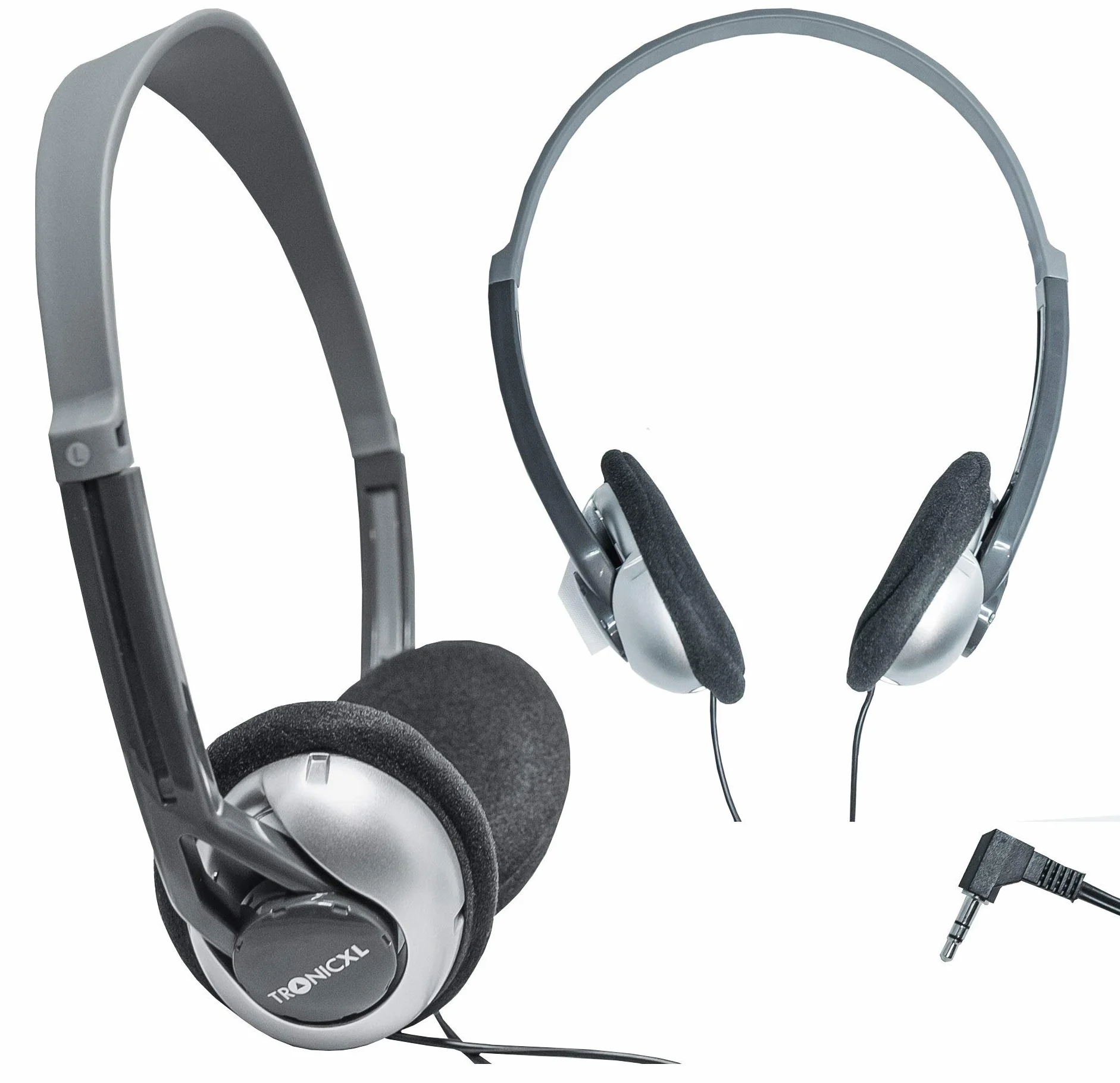 TronicXL - Cuffie per TV con cavo lungo 6 m, compatibili con televisori Samsung, LG, Sony, Toshiba, DYON, JVC, Philips, Apple, iPad, iMac, Computer, etc