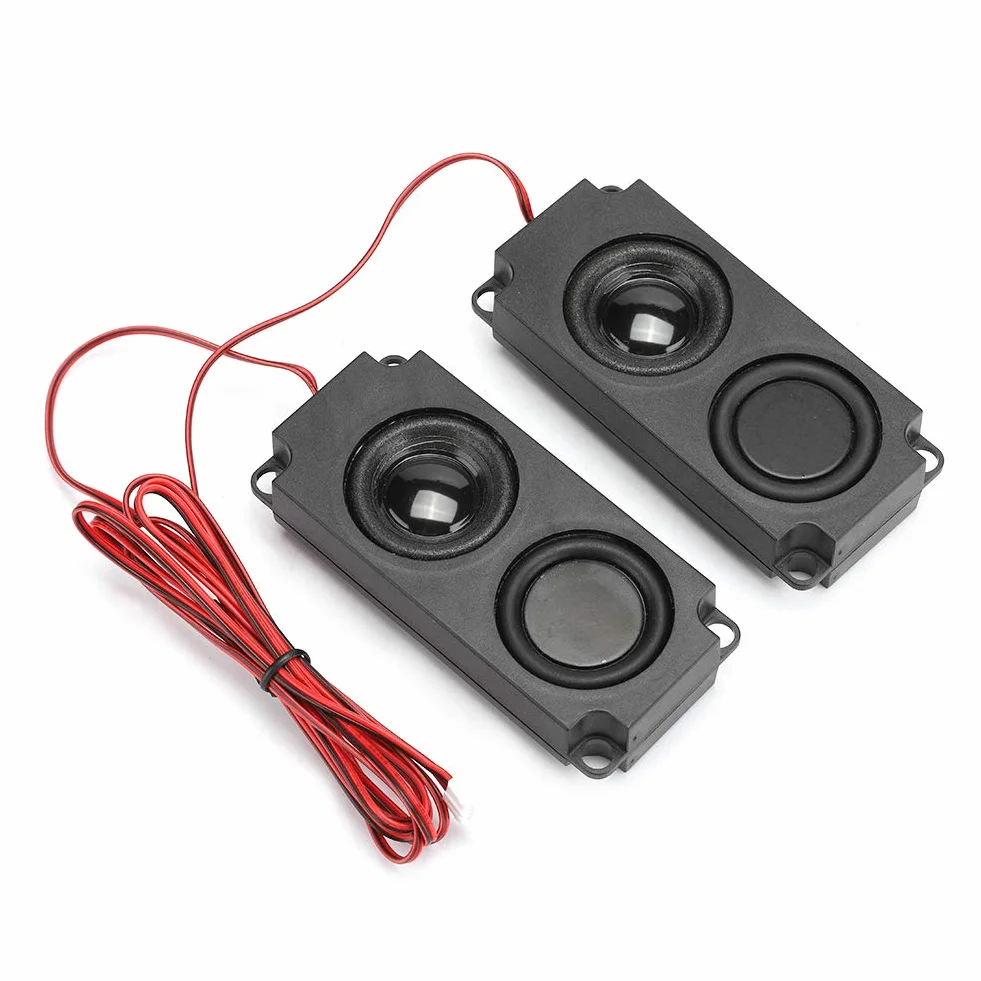 Altoparlante Fai Da Te 5W 8Ohm Nero Abs - Bassi Pesanti Portatili Per Cavità Audio 40Mm Doppio Altoparlante Magnetico Per Monitor Tv