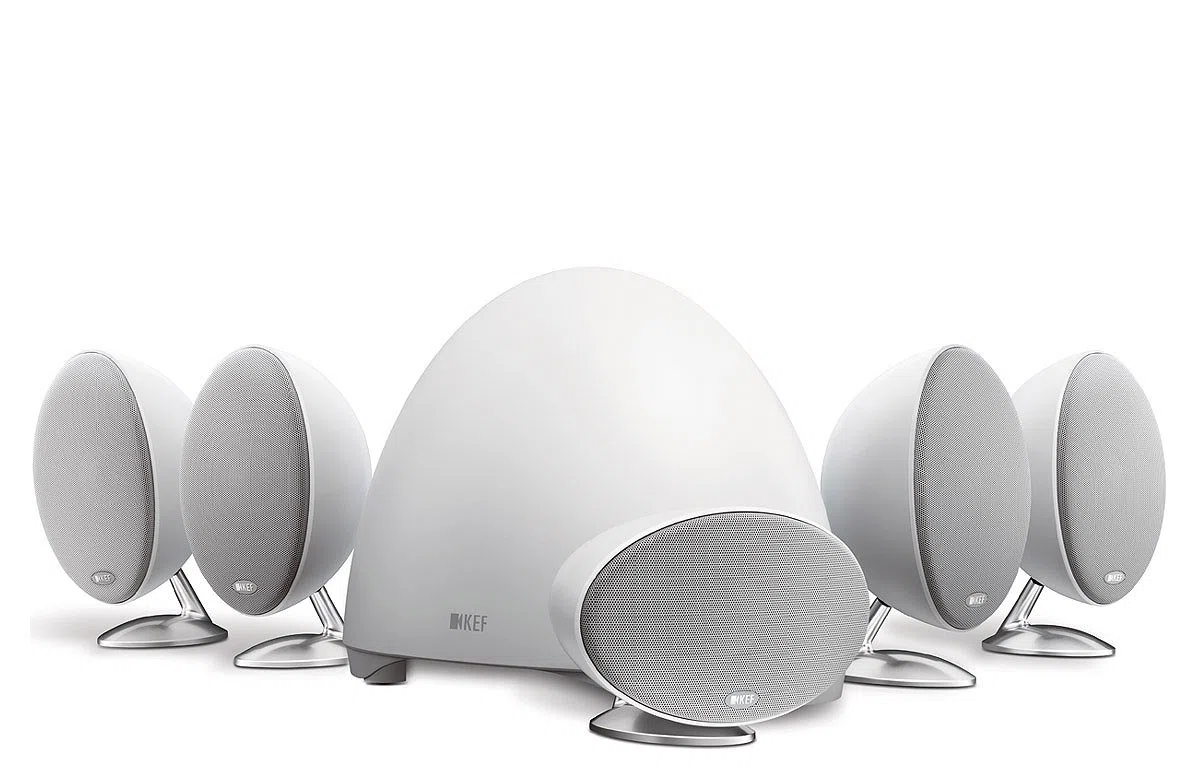 Kef E305 Sistema Home Theatre 5.1, Bianco