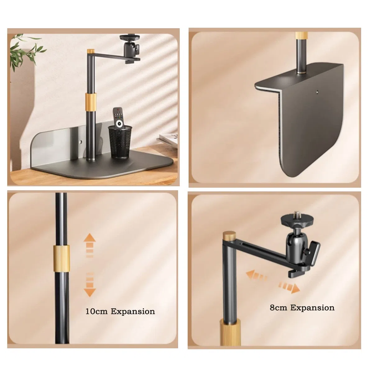 Stand del Proiettore, Supporto Regolabile Staffa for proiettore Comodino Appeso a parete Mensola Proiettore Desktop Staffa libera perforata Divano for uso domestico nascosto universale Supporto all'ap