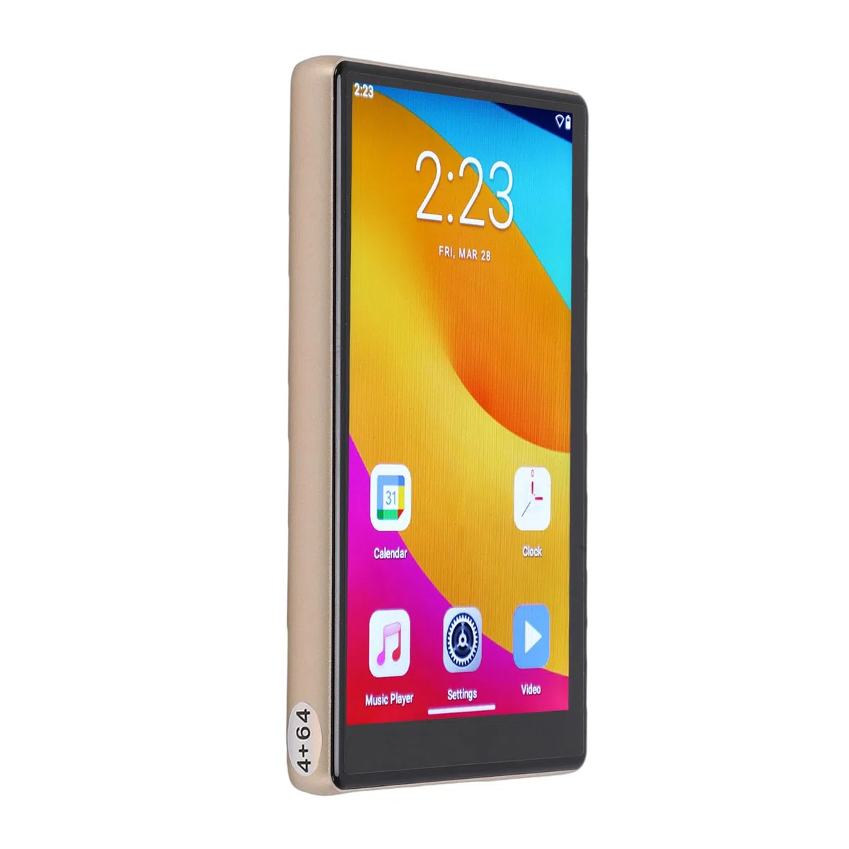 ANGGREK Lettore MP3 con Schermo Touch, Lettore Musicale con Display HD da 5,0 Pollici, 4GB RAM, 64GB, Bluetooth 5.0, WiFi, Radio FM, per Studenti e Viaggiatori, per L’uso di Audiolibri e (GOLD)